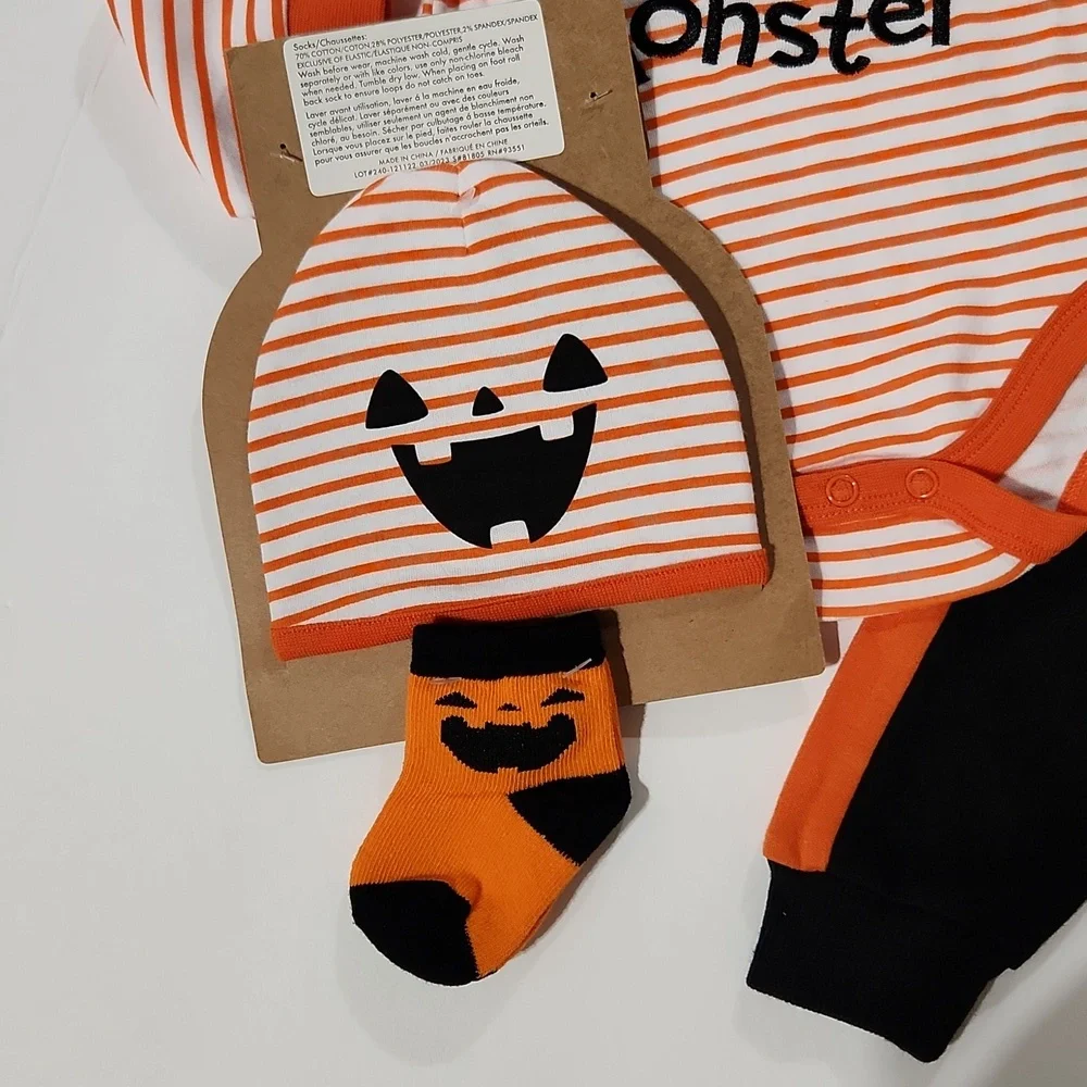 Baby Essentials Halloween 4pc Mommy's Little Monster Set (6M)
